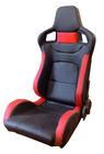 Asientos ajustables/asiento de carro rojos del PVC y negros de los deportes que compiten con con el solo resbalador