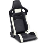 Asientos ajustables/asiento de carro blancos del PVC y negros de los deportes que compiten con con el solo resbalador