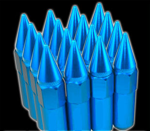 sintonizador de 60m m que compite con las nueces 14x1.5 del estirón para las ruedas/borde, nueces extendidas azules del estirón