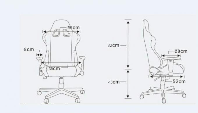 Silla ajustable para la sala de reunión, silla de la oficina de la altura del ordenador de Seat de cubo del coche