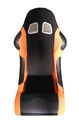 China Negro material y naranja del ante que compiten con los asientos, resbalador doble de los asientos de cubo de los coches compañía
